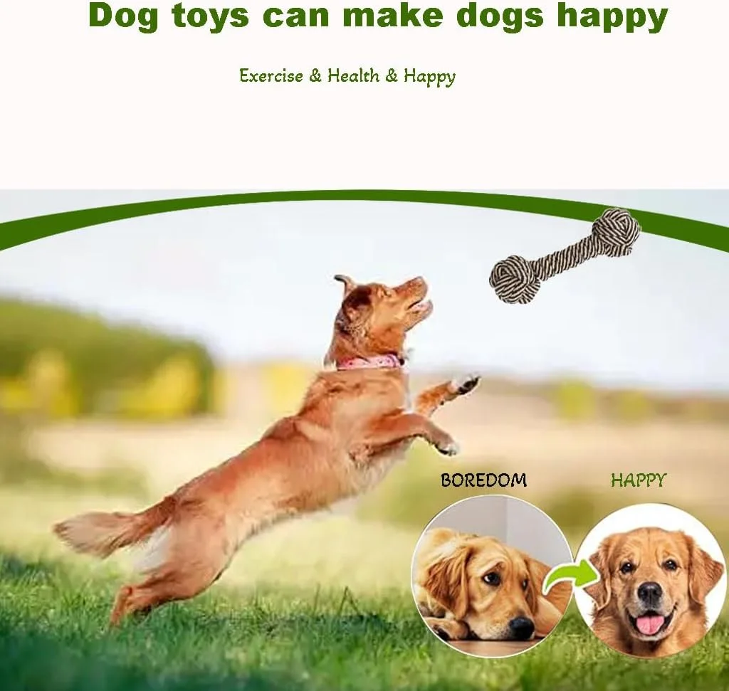 طناب بازی سگ، اسباب بازی جویدنی سگ، پنبه طبیعی، جنس قوی و بادوام، مناسب برای توله سگ های کوچک و متوسط، یک هدیه هیجان انگیز برای حیوان خانگی شما