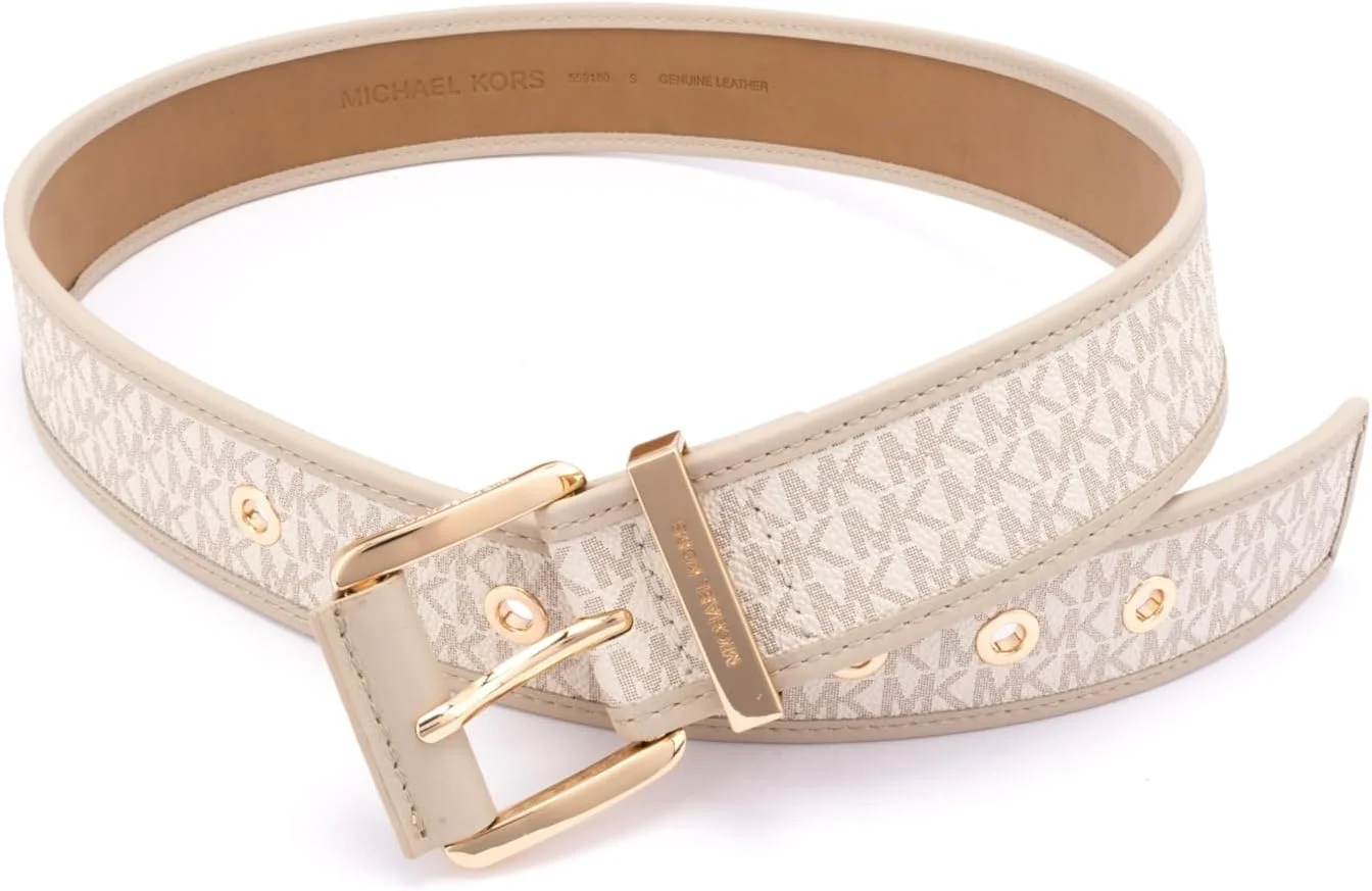 کمربند زنانه مایکل کورس مدل Logo Belt With Grommets، پهنای 42 میلی متر کمربند زنانه مایکل کورس مدل Logo Belt With Grommets، پهنای 42 میلی متر