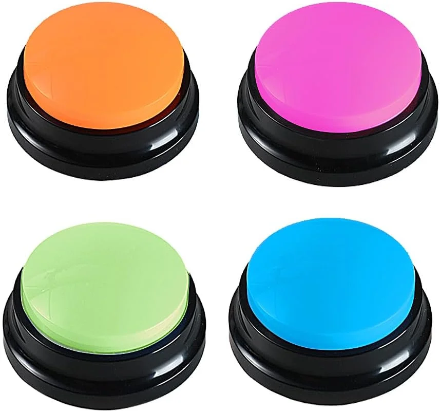 دکمه ضبط صدا 4 رنگ Morelian، دکمه های قابل ضبط 30 ثانیه ای برای ارتباط سگ، آموزش تعاملی حیوانات خانگی، مجموعه بازر