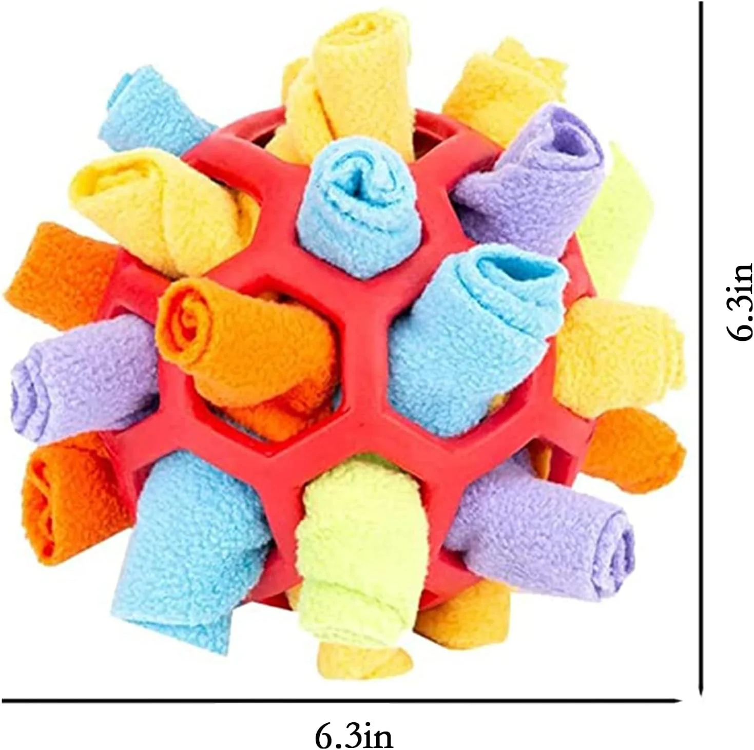 توپ اسنوفل حیوانات خانگی قابل حمل MOLIMI، اسباب بازی پازلی تعاملی سگ برای تشویق مهارت های جستجوی طبیعی، آموزش تغذیه آهسته، اسباب بازی های جویدنی سگ (کره قرمز)
