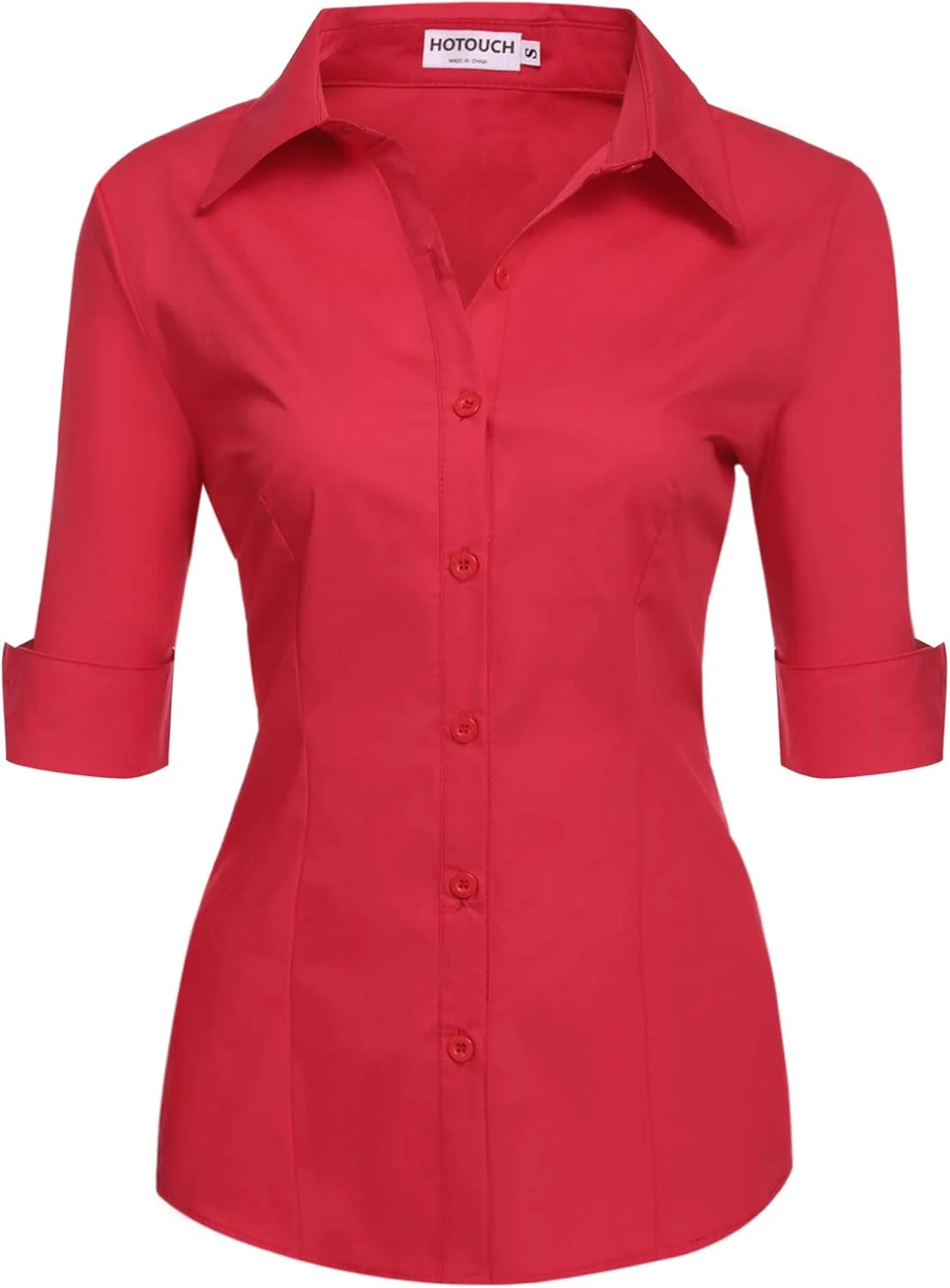 پیراهن دکمه دار نخی زنانه هاتوش، مدل کلاسیک و جذب