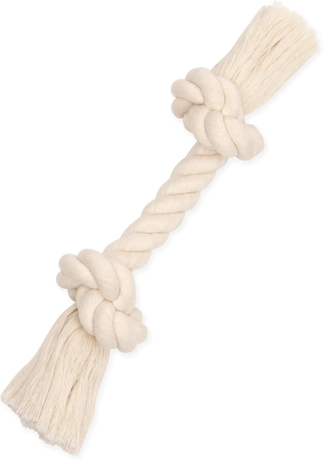 Mammoth Pet Products (Medium, 30cm, White Rope) - MaFlossy Chews 100-Percent Cotton White Rope Bone