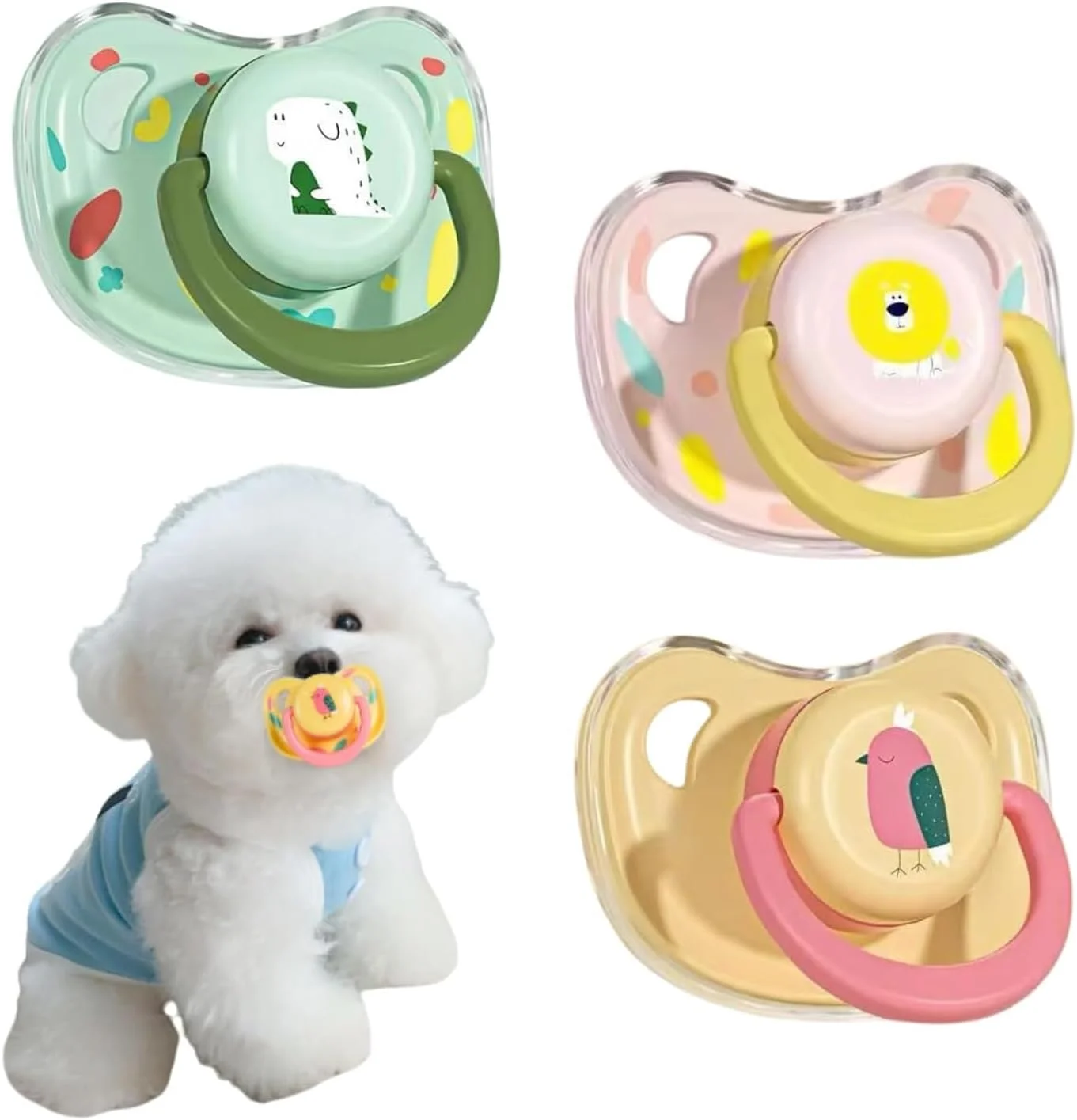 پستانک سیلیکونی سگ و گربه LUYAO، مدل جدید 2024، اسباب بازی جویدنی سگ و گربه، لوازم جانبی پستانک سیلیکونی برای سگ و گربه، 3 عدد