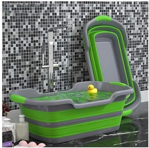 استخر حمام حیوانات خانگی سبک و بادوام، ضد نشت و تاشو، مناسب برای سگ ها و گربه های کوچک، استخر شنا، حمام توله سگ، اسپا، پاسیو، حیاط خلوت، بالکن، سبز