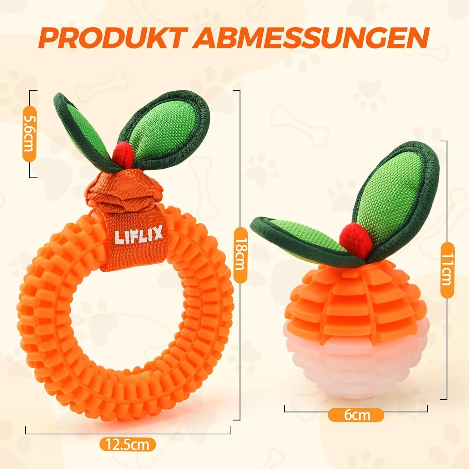 مجموعه 2 عددی اسباب بازی مراقبت از دندان LIFLIX برای توله سگ ها، اسباب بازی گاز گرفتن و مسواک بادوام TPU برای سگ های کوچک و متوسط، اسباب بازی جویدنی دندان برای توله سگ های در حال دندان درآوردن