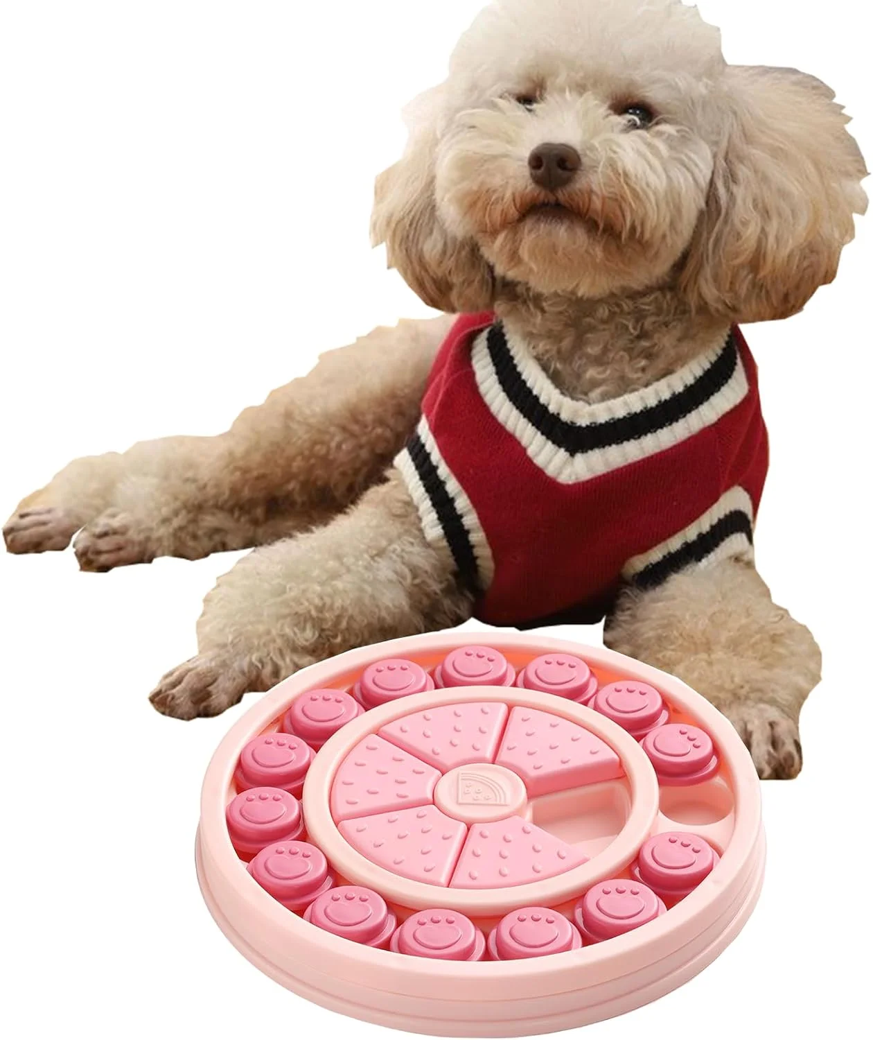 اسباب بازی پازل تعاملی سطح 2 برای سگ ها و گربه ها - پخش کننده تشویقی، غذای آهسته خور و بازی غنی سازی ذهنی برای حیوانات خانگی کوچک تا بزرگ