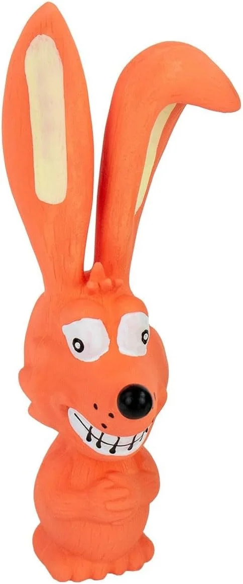 اسباب بازی جویدنی سگ، لاتکس، طرح خرگوش سبز، ارتفاع 17 سانتی متر (نارنجی)