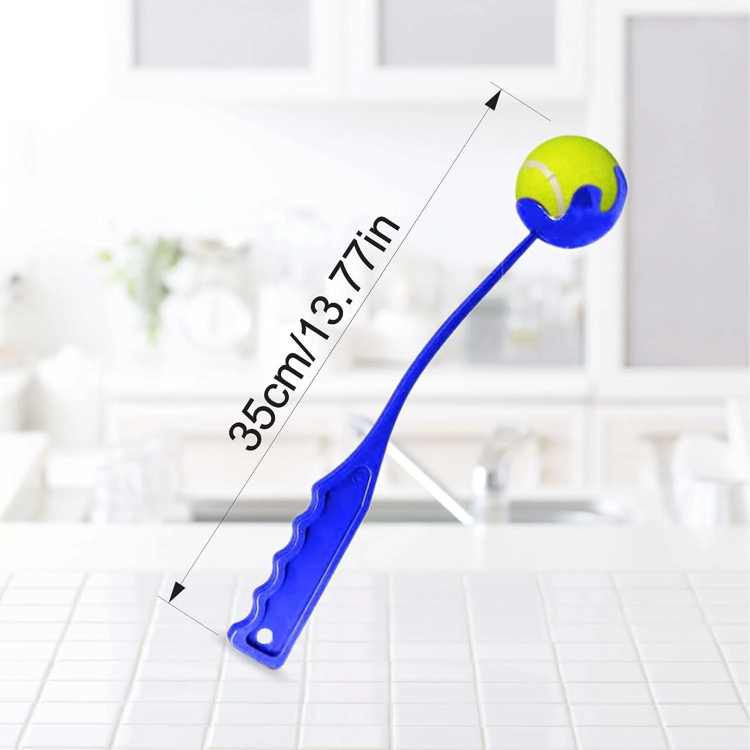 پرتابگر توپ سگ ALYAR، پرتاب کننده توپ سگ، اسباب بازی پرتابگر توپ سگ با توپ تنیس، تمرین توله سگ، بادوام، پرش بلند، بازی پرتاب، آموزش، رنگ آبی، 35 سانتی متر (1 عدد)