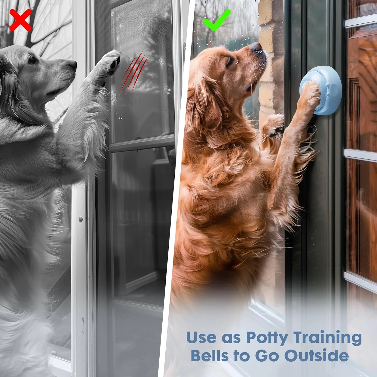 دکمه های سگ LBOYLOVE® برای ارتباط - دکمه های سخنگوی سگ قابل ضبط با ضبط کننده صدا و زنگ - مجموعه 4 عددی با پد ضد لغزش، ABS بادوام، ضبط 30 ثانیه ای - ایده آل برای ارتباط سگ و گربه