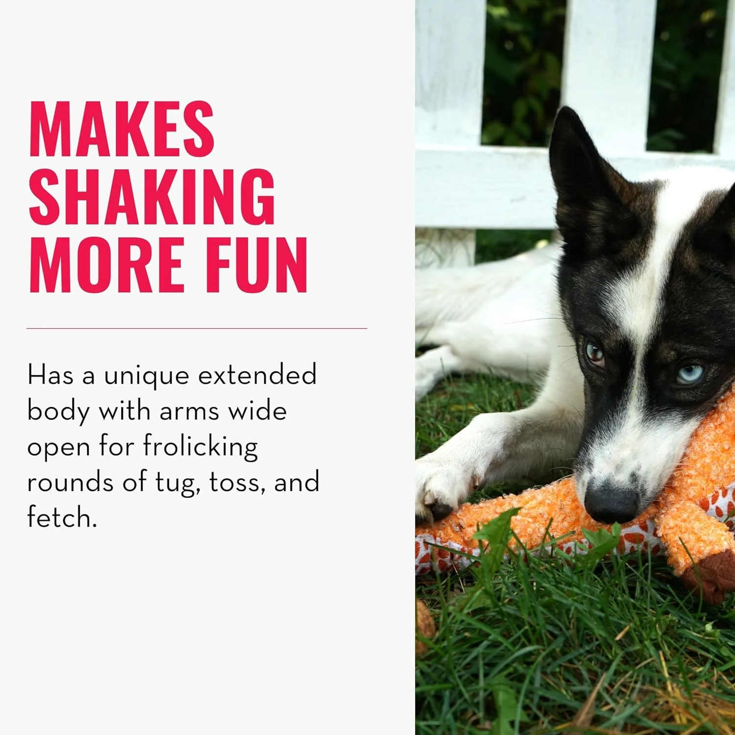 اسباب بازی سگ زرافه KONG - Shakers Luvs - اسباب بازی تعاملی کشیدنی و پرتابی - مناسب برای سگ های کوچک