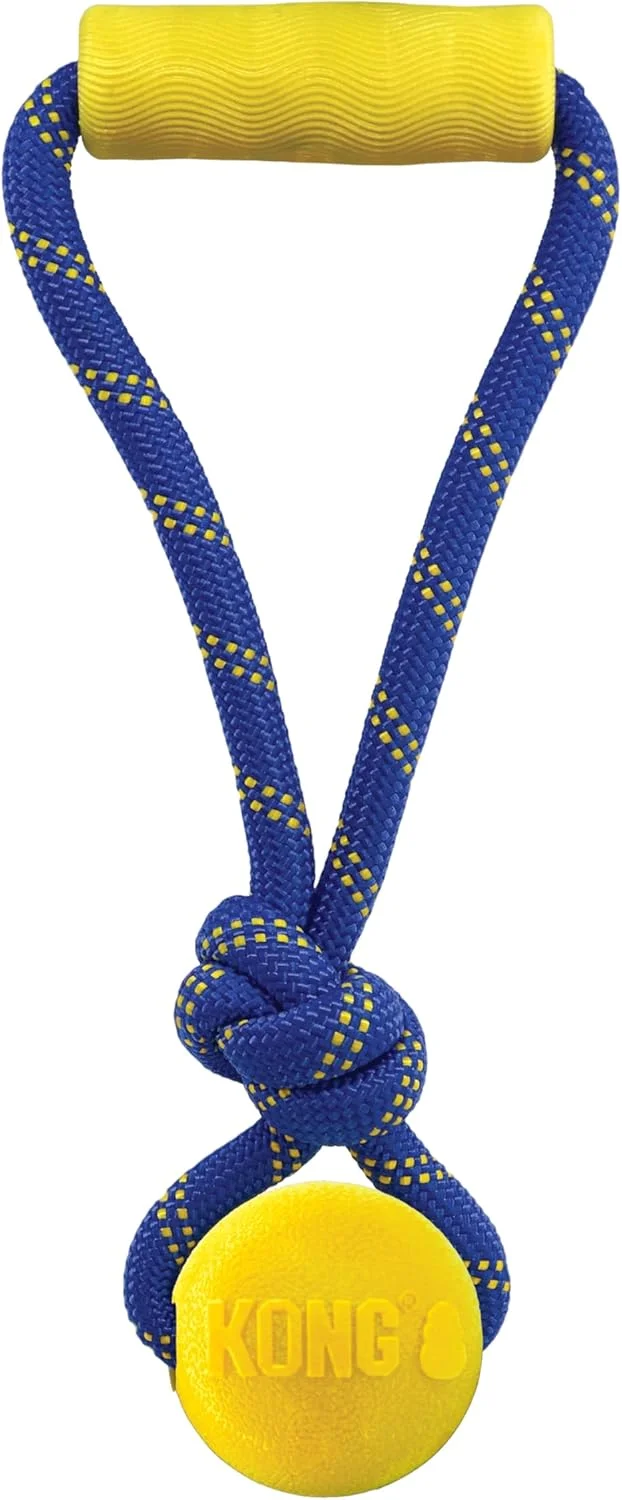 اسباب بازی طنابی و توپی Kong Jaxx Brights، سایز متوسط، رنگ های متنوع