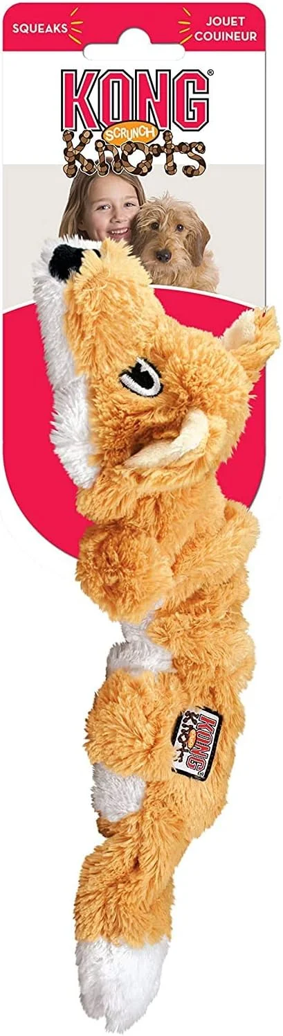 اسباب بازی سگ کانگ مدل روباه گره دار - طناب های گره دار داخلی و حداقل پرکننده برای کثیف کاری کمتر - مناسب برای سگ های کوچک/متوسط