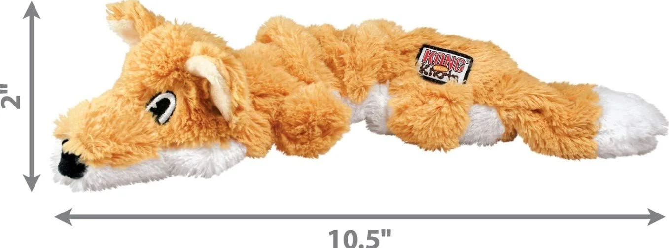 اسباب بازی سگ کانگ مدل روباه گره دار - طناب های گره دار داخلی و حداقل پرکننده برای کثیف کاری کمتر - مناسب برای سگ های کوچک/متوسط