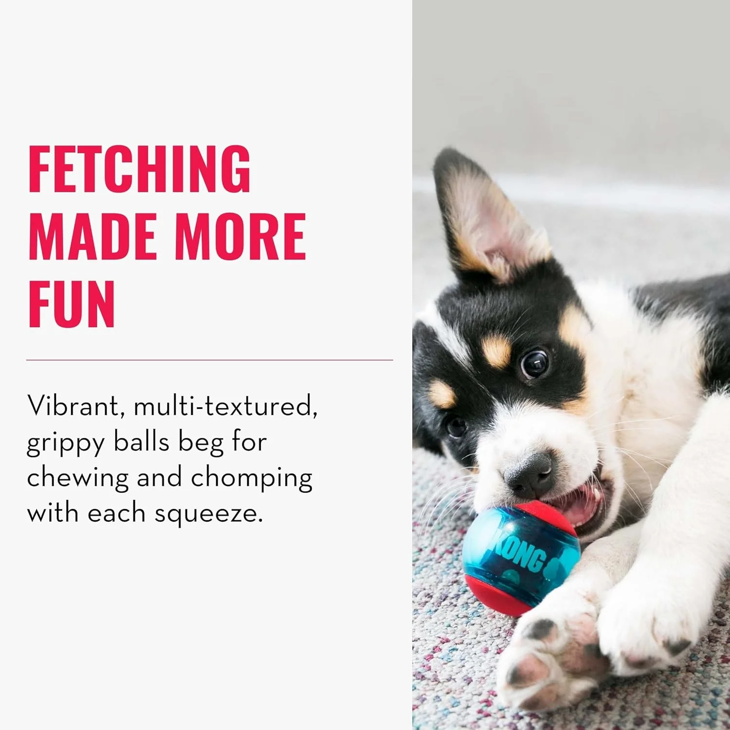 توپ بازی سگ کنگ مدل Squeeze Action