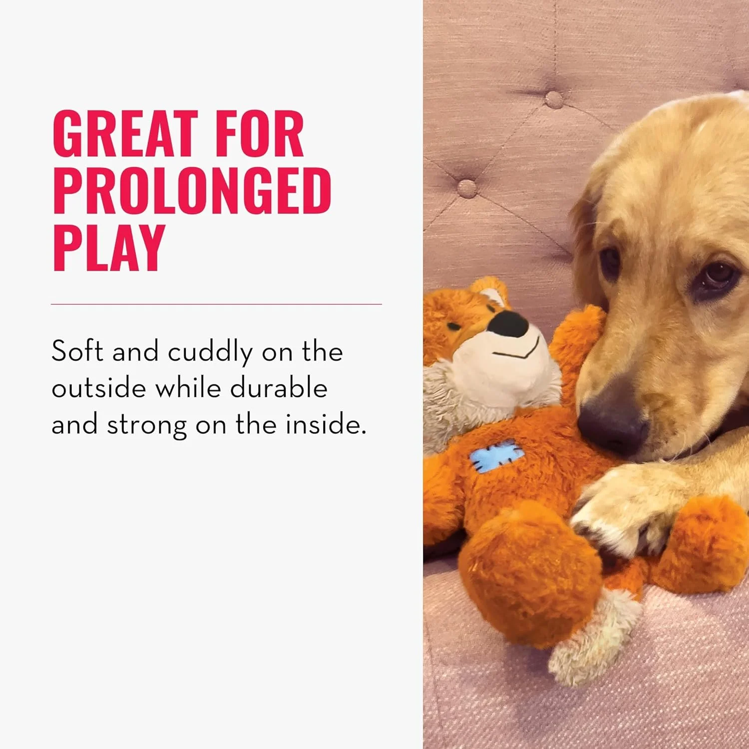 اسباب بازی سگ زرافه گره های وحشی KONG (متوسط/بزرگ)