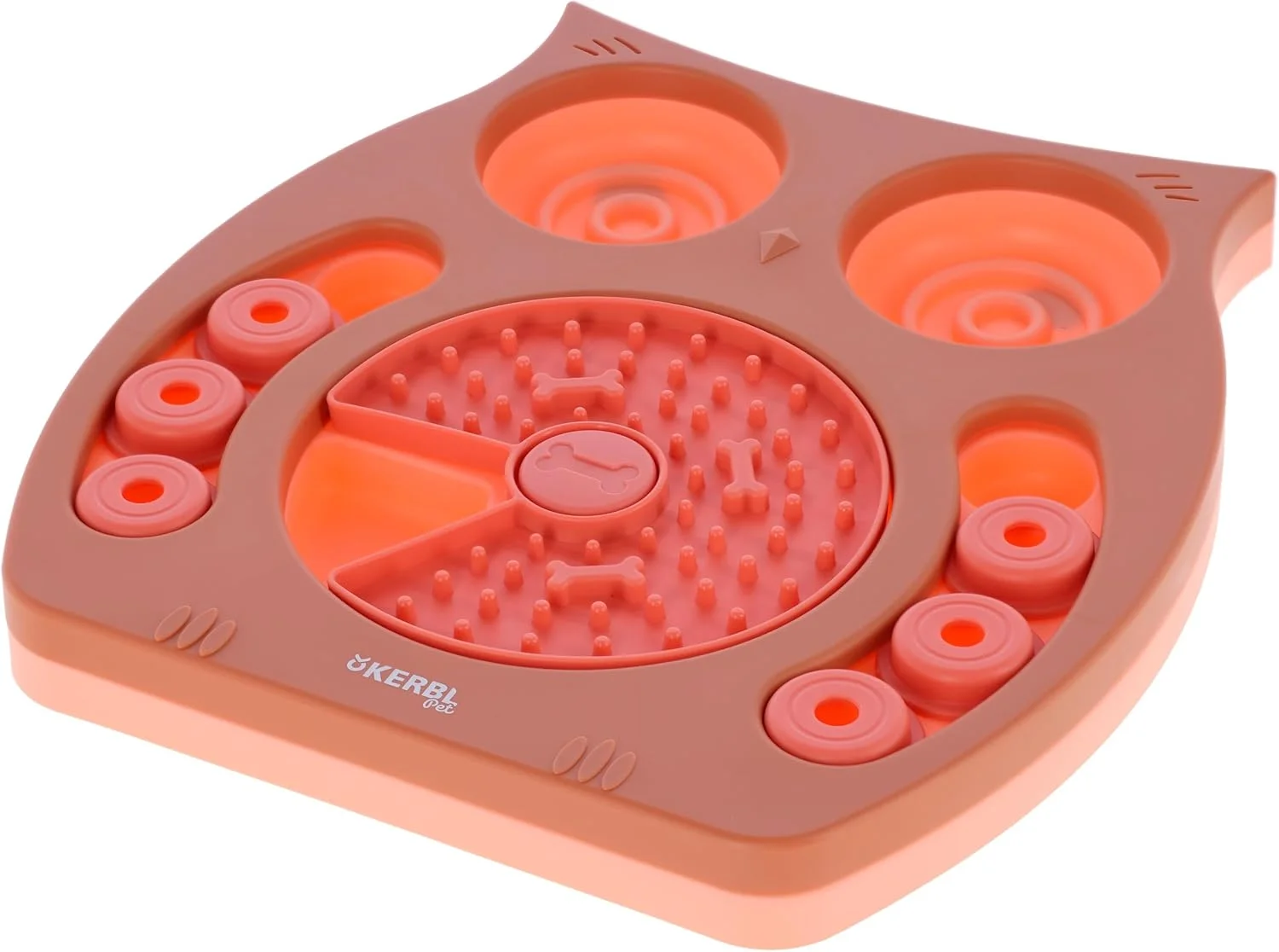 اسباب بازی فکری و آموزشی حیوانات خانگی کربل طرح جغد، رنگ سالمون/قهوه ای، 30 × 28 سانتی متر