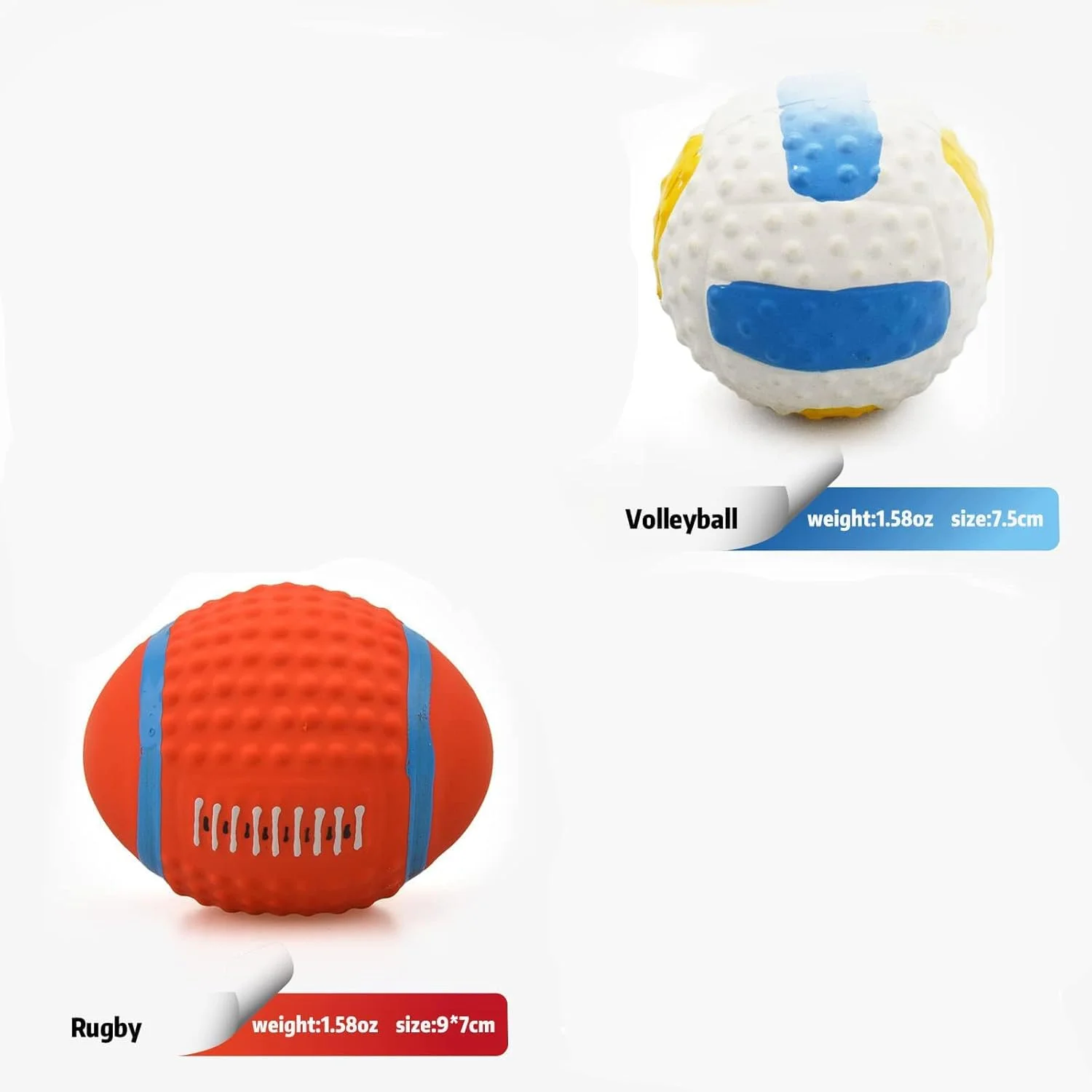 توپ های اسباب بازی سگ خزنه - اسباب بازی های جیر جیر سگ - اسباب بازی های جویدنی برای توله سگ ها و سگ های جوان - همه نژادها - بسته 4 عددی (توپ فوتبال زرد، والیبال، فوتبال آمریکایی، توپ فوتبال آبی) توپ های اسباب بازی سگ خزنه - اسباب بازی های جیر جیر سگ - اسباب بازی های جویدنی برای توله سگ ها و سگ های جوان - همه نژادها - بسته 4 عددی (توپ فوتبال زرد، والیبال، فوتبال آمریکایی، توپ فوتبال آبی)