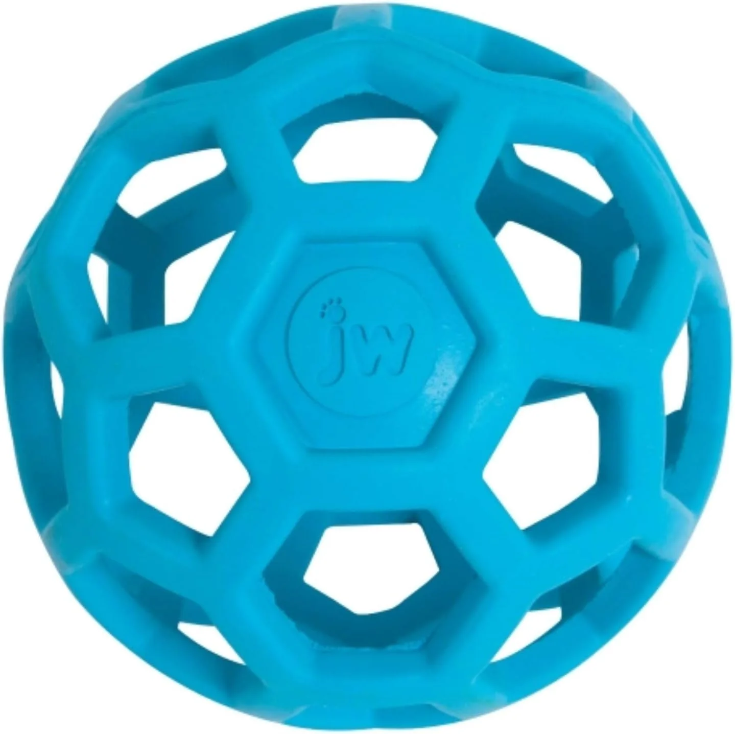 توپ بازی سگ JW Pet HOLEE ROLLER BALL، اسباب بازی جویدنی، پرشی و تعاملی، سایز بزرگ 5.5 اینچ - بسته 2 عددی