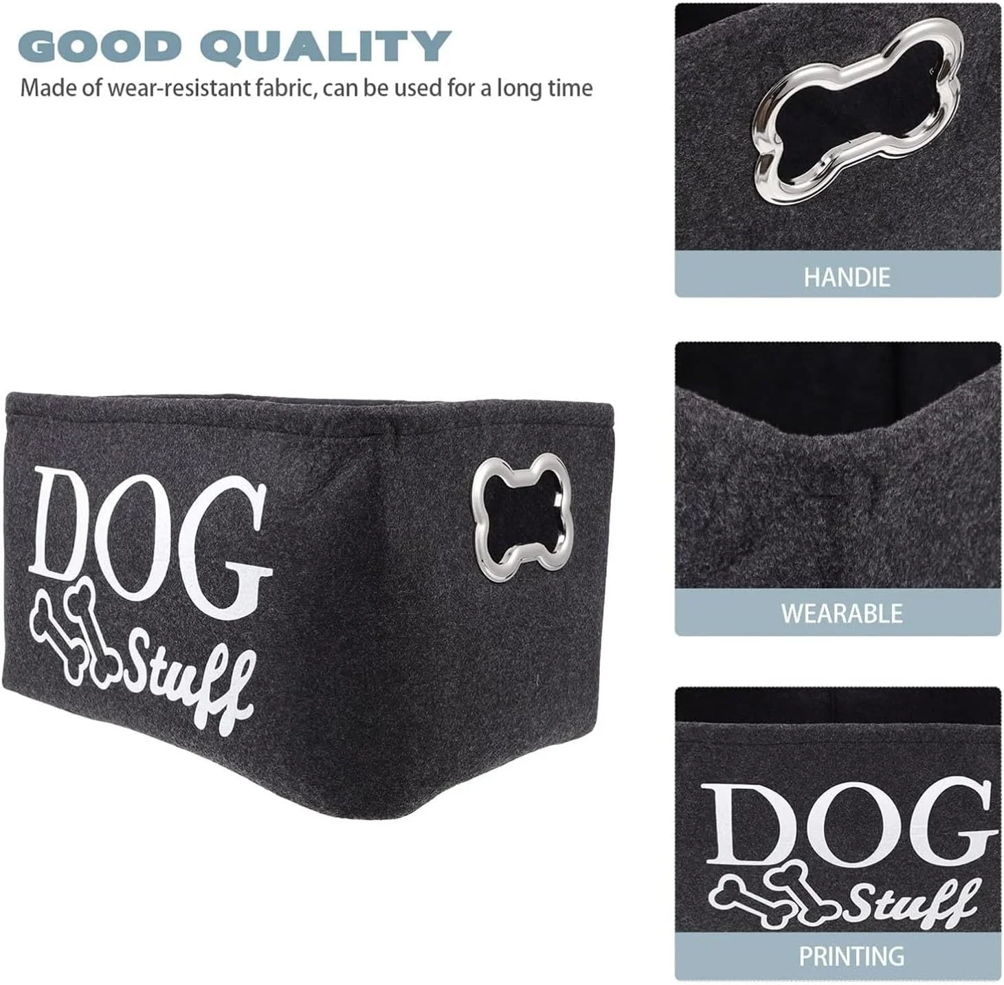 جعبه اسباب بازی سگ Joyzzz، سبد ذخیره سازی اسباب بازی سگ با دستگیره های فلزی تاشو، ضد آب در داخل سبد ذخیره لوازم حیوانات خانگی، سبد اسباب بازی سگ مناسب برای سازماندهی اسباب بازی ها و لوازم جانبی حیوانات خانگی