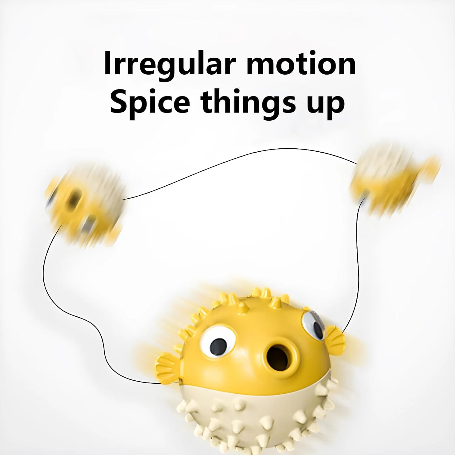 اسباب بازی سگ ماهی بادکنکی تعاملی، بسته 2 عددی، جویدنی دندانی جهشی برای آموزش، زرد و قرمز