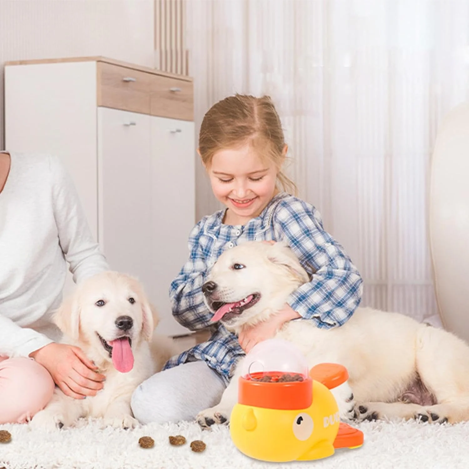 اسباب بازی های تعاملی سگ با جایزه، اسباب بازی پخش کننده جایزه سگ، اسباب بازی تحریک کننده سگ به شکل اردک زیبا برای سرگرمی، بازی و غذا دادن به حیوانات خانگی اسباب بازی های تعاملی سگ با جایزه، اسباب بازی پخش کننده جایزه سگ، اسباب بازی تحریک کننده سگ به شکل اردک زیبا برای سرگرمی، بازی و غذا دادن به حیوانات خانگی