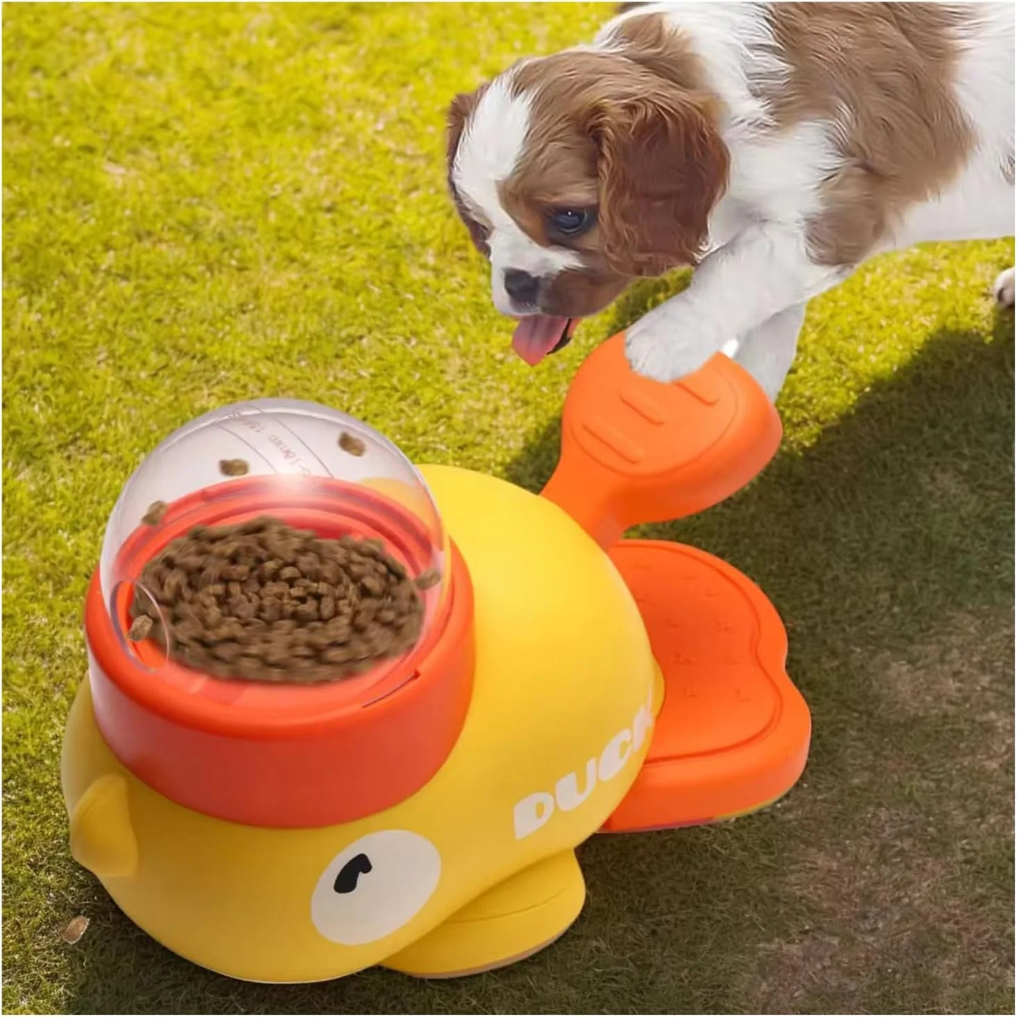 اسباب بازی تعاملی اردک شکل، توزیع کننده غذا، فعال کننده دویدن حیوانات خانگی، اسباب بازی برای حیوانات خانگی کوچک