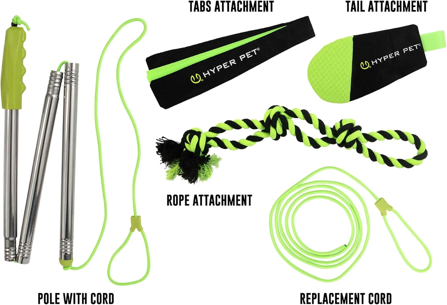 هایپر پت فلیتر پل، اسباب بازی آموزشی تعاملی سگ، میله فلزی 92.7 سانتی متری با طناب 114.3 سانتی متری، 3 ضمیمه اسباب بازی و طناب جایگزین، برای همه اندازه های نژاد هایپر پت فلیتر پل، اسباب بازی آموزشی تعاملی سگ، میله فلزی 92.7 سانتی متری با طناب 114.3 سانتی متری، 3 ضمیمه اسباب بازی و طناب جایگزین، برای همه اندازه های نژاد