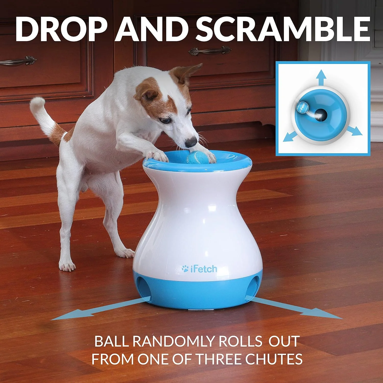 اسباب بازی پرتاب توپ سگ آی‌فچ فرنزی - بازی فکری غیر الکترونیکی برای سگ های کوچک؛ از توپ های تنیس مینی استفاده می کند