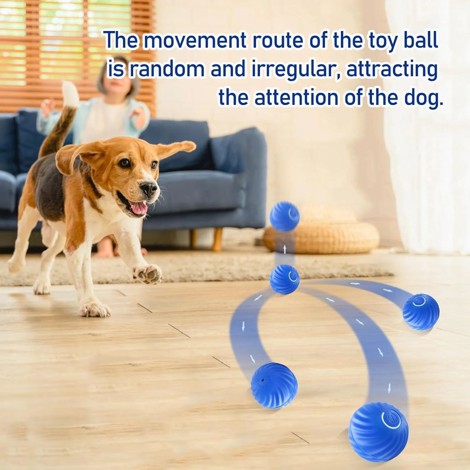 توپ بازی سگ HYH با عروسک نهنگ پولیشی، توپ بازی تعاملی هوشمند سگ، توپ بازی اتوماتیک سگ، مقاوم و ضد گاز گرفتن، مناسب برای سگ های کوچک و متوسط