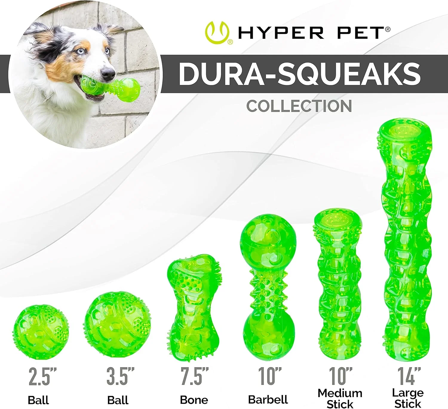 اسباب بازی چوب سگ Hyper Pet Dura-Squeaks، بزرگ