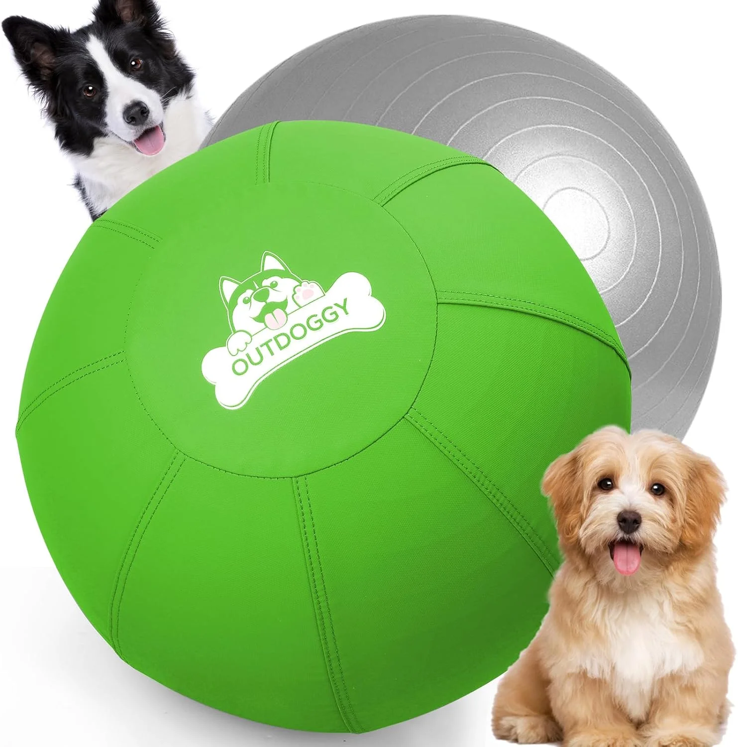 توپ گله داری برای سگ ها 18 اینچی - توپ گله داری دو لایه و سنگین برای سگ های شپرد استرالیایی، بوردر کالی و کورگی | اسباب بازی گله داری در فضای باز برای سگ های کوچک/متوسط - آموزش و بازی در حیاط خلوت - سبز توپ گله داری برای سگ ها 18 اینچی - توپ گله داری دو لایه و سنگین برای سگ های شپرد استرالیایی، بوردر کالی و کورگی | اسباب بازی گله داری در فضای باز برای سگ های کوچک/متوسط - آموزش و بازی در حیاط خلوت - سبز