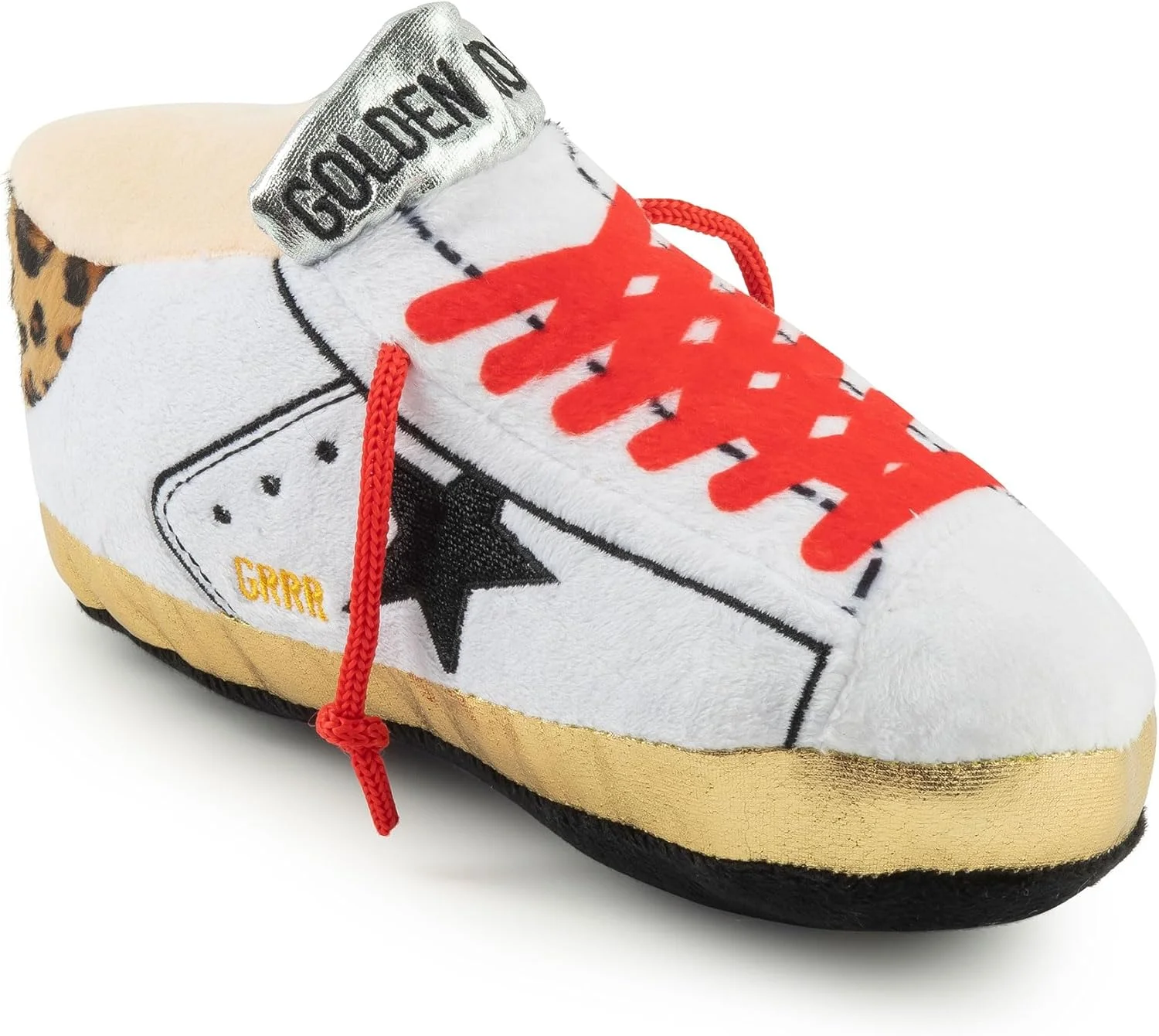 کفش تنیس سگ طلایی اورجینال Haute Diggity Dog، اسباب بازی های سگ طراح مخمل دار با صدای جیر جیر تعاملی، غنی سازی حیوانات خانگی محرک، مواد قابل شستشو در ماشین لباسشویی و ایمن برای همه نژادها، یک سایز کفش تنیس سگ طلایی اورجینال Haute Diggity Dog، اسباب بازی های سگ طراح مخمل دار با صدای جیر جیر تعاملی، غنی سازی حیوانات خانگی محرک، مواد قابل شستشو در ماشین لباسشویی و ایمن برای همه نژادها، یک سایز