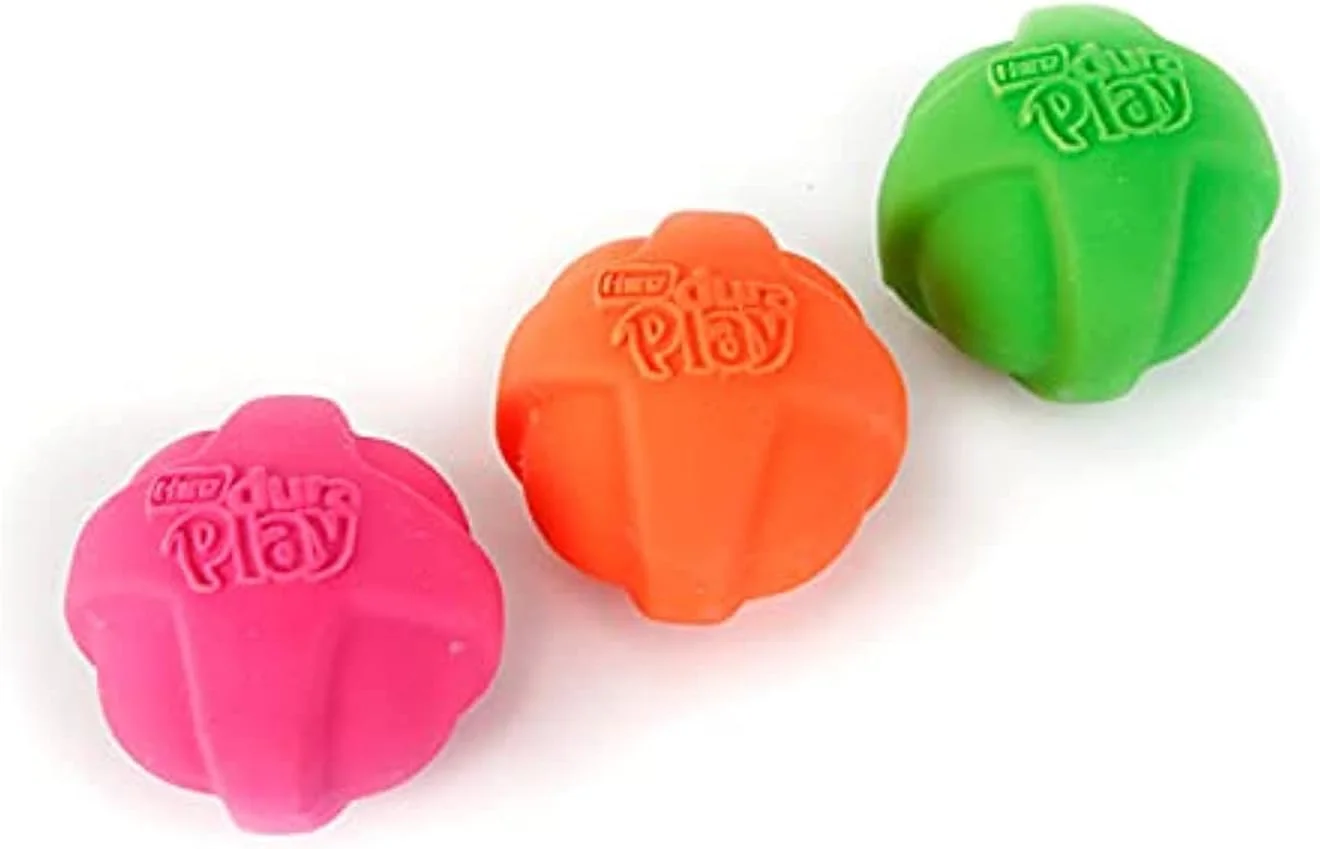 توپ لاتکسی سوت دار سگ هارتز DuraPlay، کوچک، بسته 3 عددی