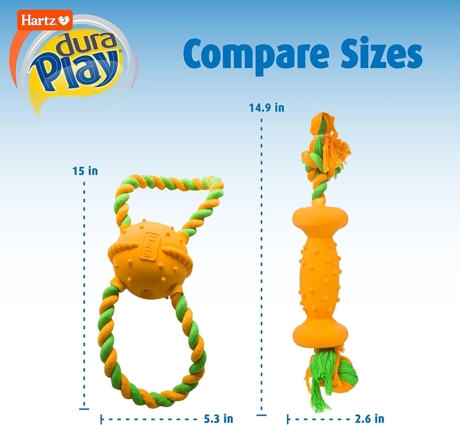 اسباب بازی سگ با رایحه بیکن Hartz DuraPlay، سایز متوسط/بزرگ برای تمامی نژادها