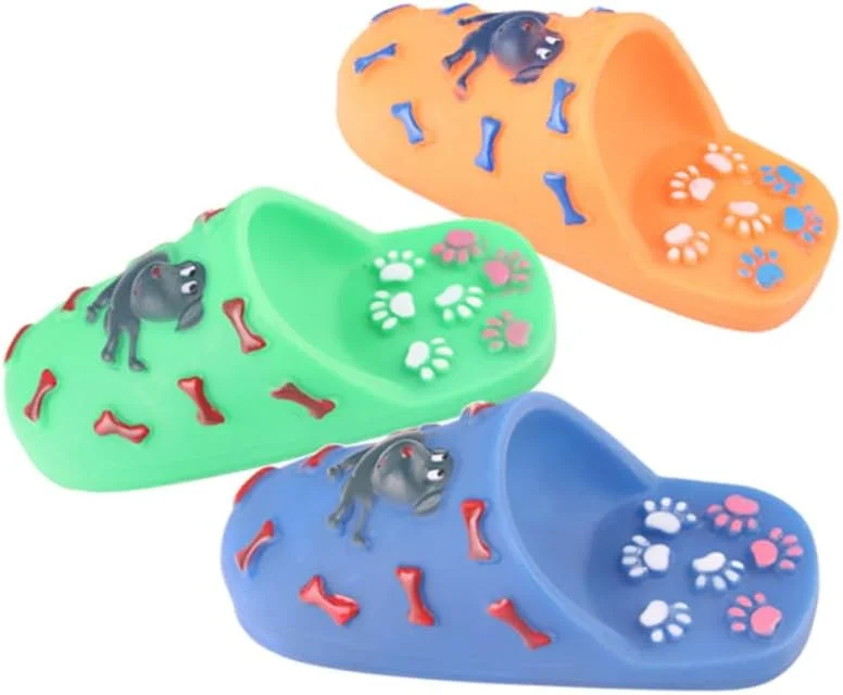 Happyyami بسته 2 عددی کفش های دندان گیر سگ، اسباب بازی جویدنی برای توله سگ ها، کفش سگ، اسباب بازی جویدنی سگ، کفش سگ خانگی، اسباب بازی توله سگ، کفش جویدنی لاستیکی برای توله سگ ها، رنگ تصادفی