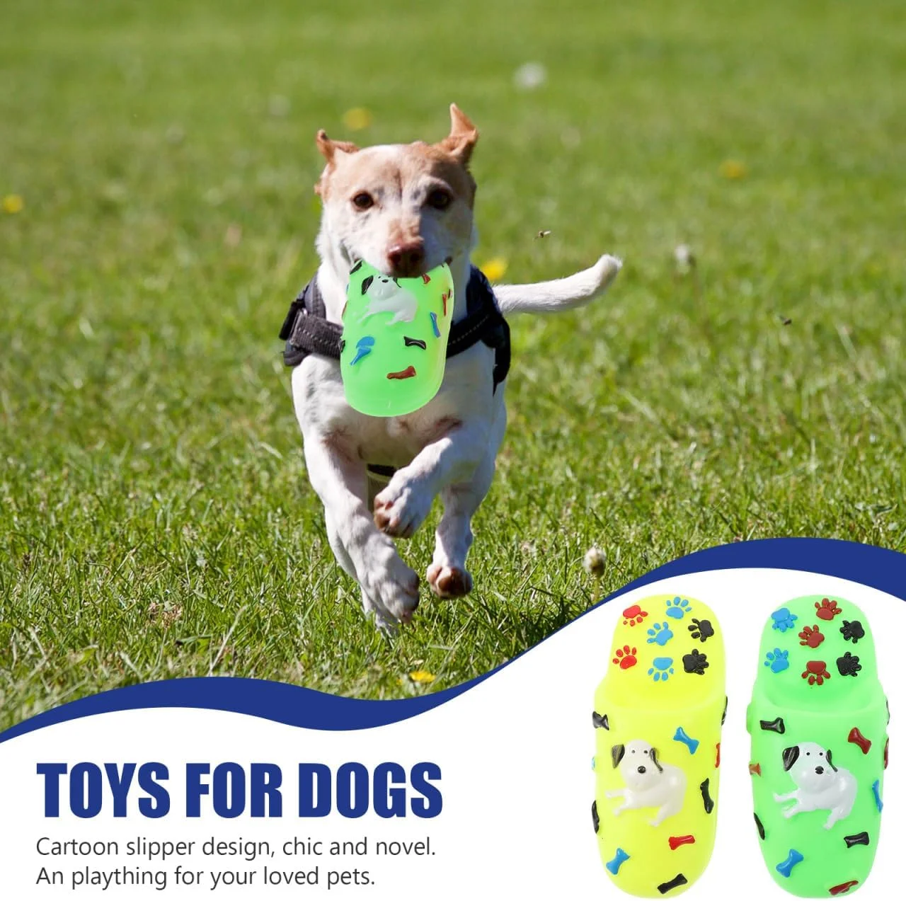 Happyyami بسته 2 عددی کفش های دندان گیر سگ، اسباب بازی جویدنی برای توله سگ ها، کفش سگ، اسباب بازی جویدنی سگ، کفش سگ خانگی، اسباب بازی توله سگ، کفش جویدنی لاستیکی برای توله سگ ها، رنگ تصادفی