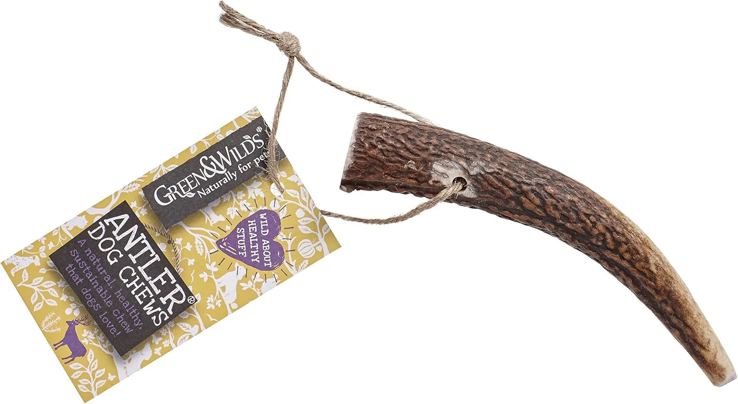 تشویقی شاخ گوزن ممتاز گرین اند وایلدز برای سگ - کوچک