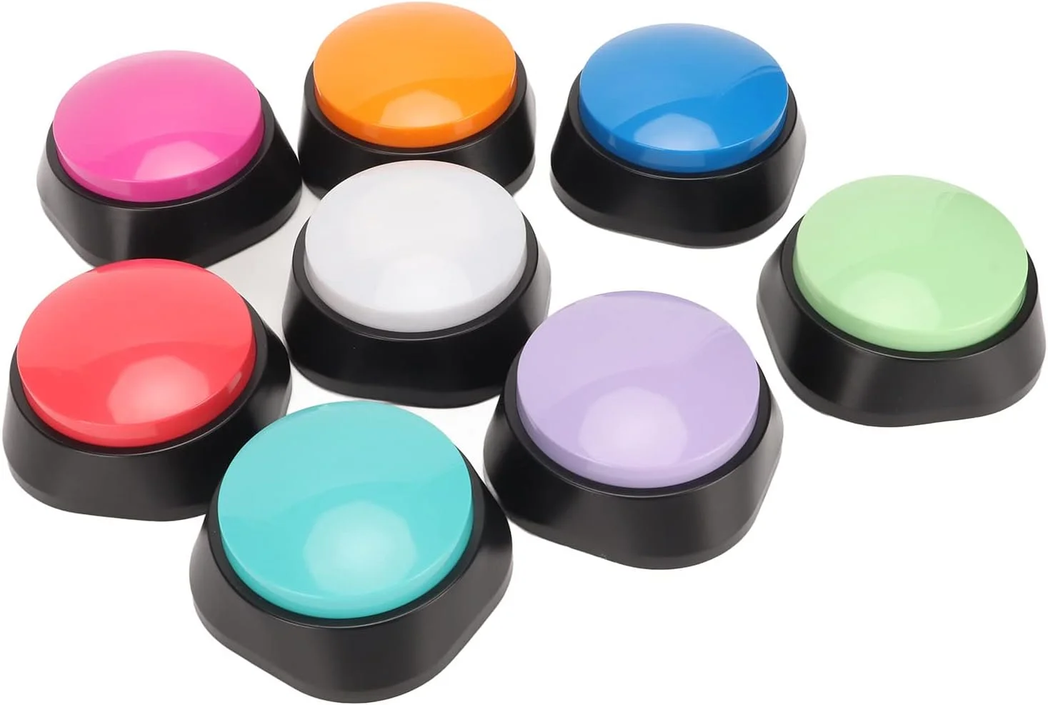 دکمه ضبط صدا 8 رنگ Goshyda، دکمه های سخنگو سگ، 30 ثانیه ضبط و پخش، دکمه حیوانات خانگی برای ارتباط، زنگ بازی های آموزشی سگ