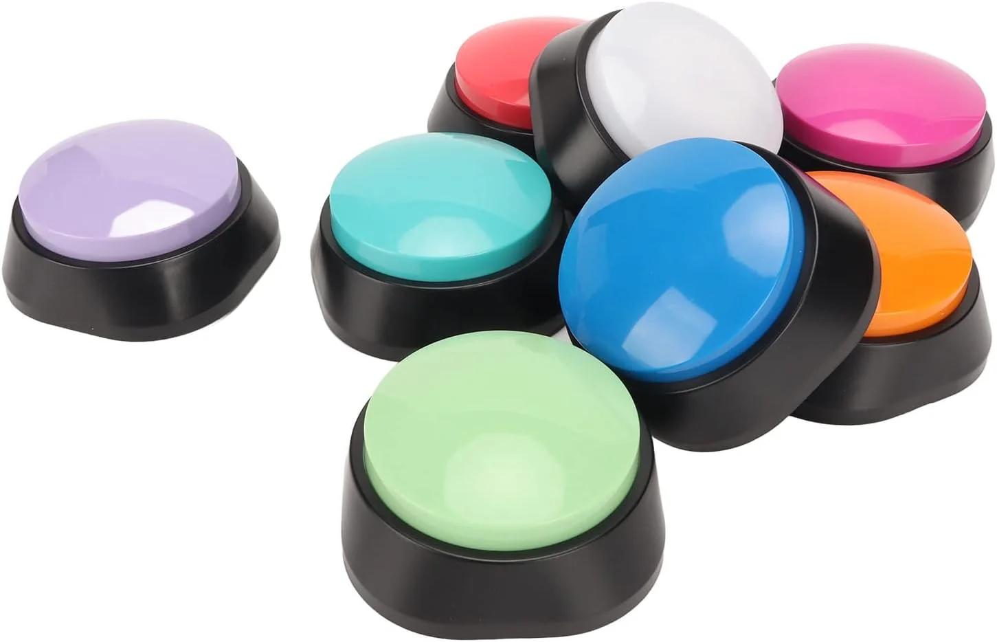 دکمه ضبط صدا 8 رنگ Goshyda، دکمه های سخنگو سگ، 30 ثانیه ضبط و پخش، دکمه حیوانات خانگی برای ارتباط، زنگ بازی های آموزشی سگ