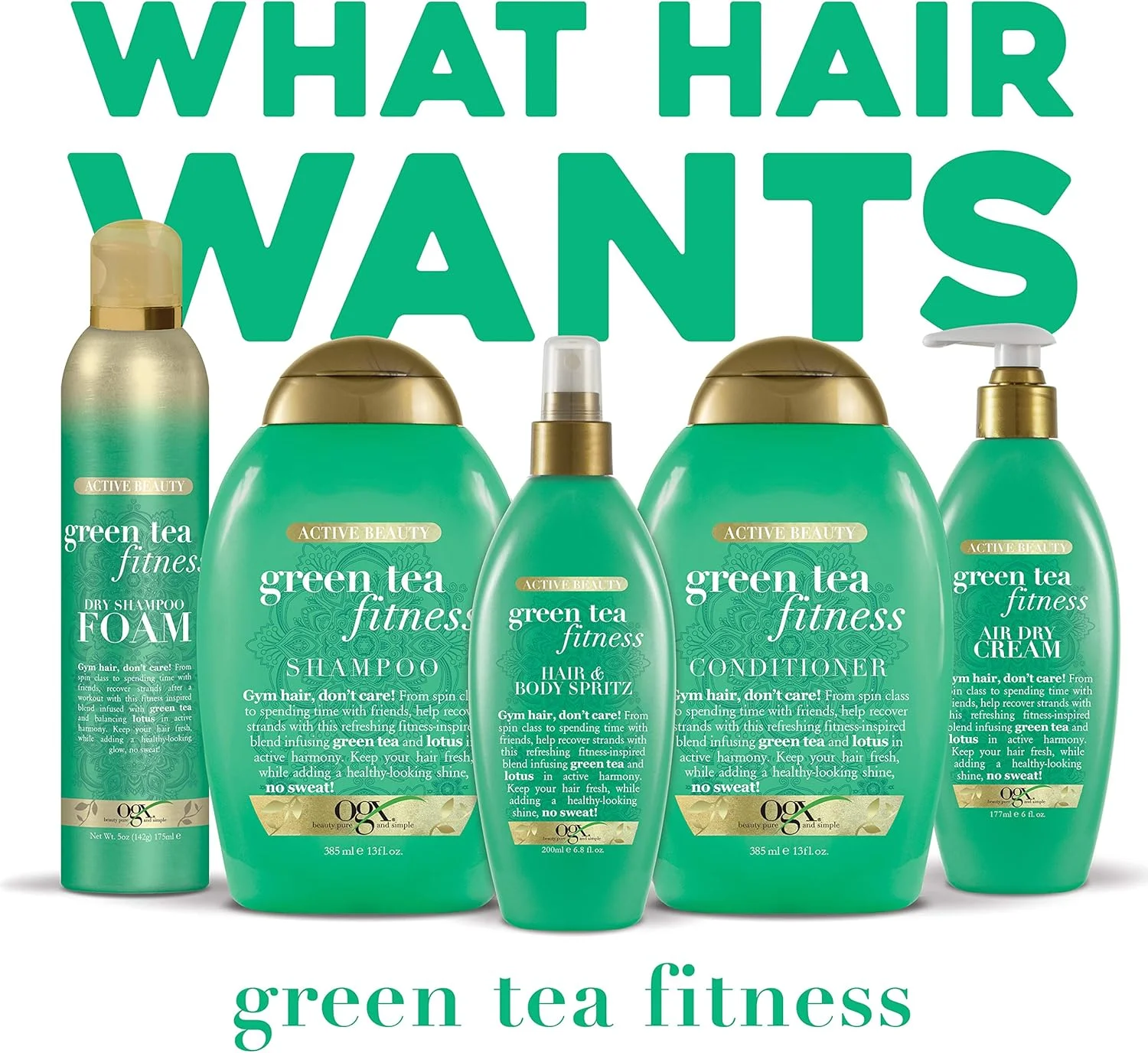شامپو چای سبز OGX Active Beauty، 384 میلی لیتر شامپو چای سبز OGX Active Beauty، 384 میلی لیتر
