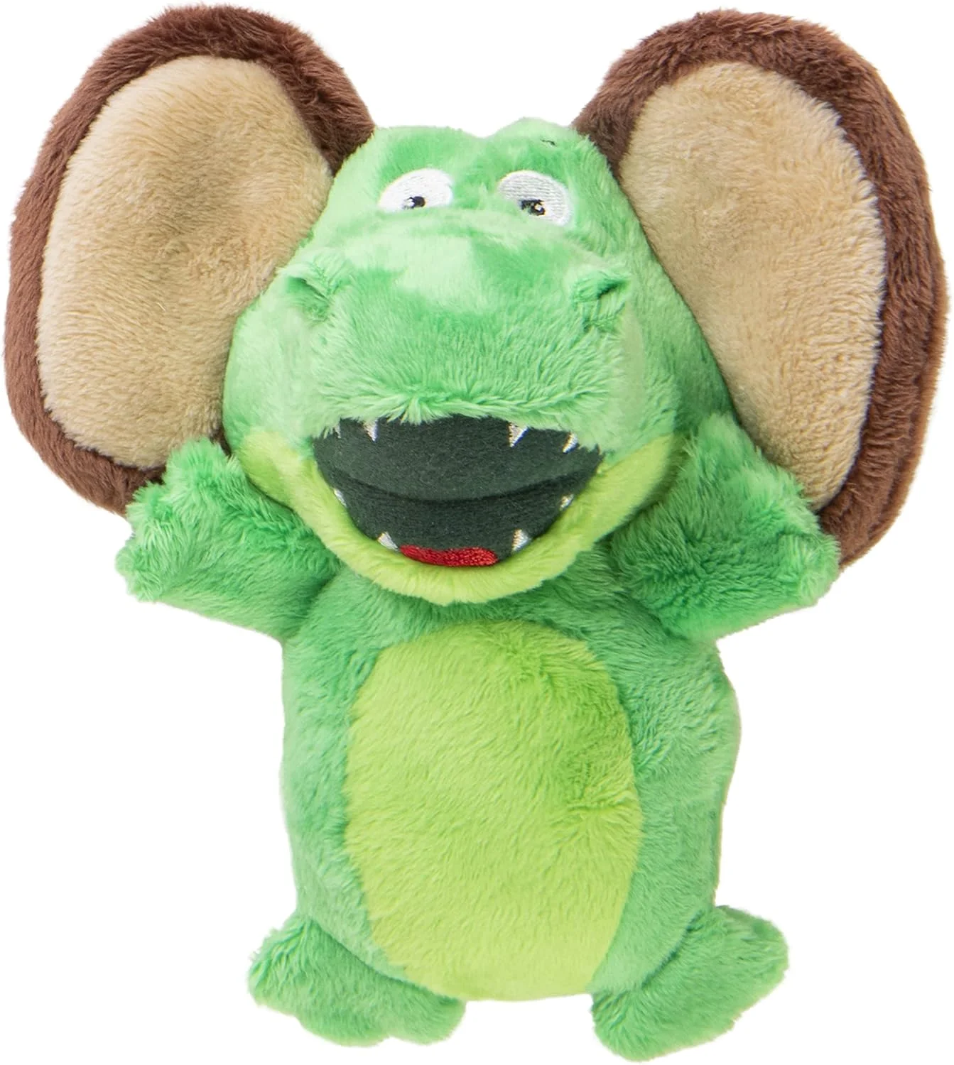 اسباب بازی سگ پولیشی مقاوم با فناوری Chew Guard، مدل Flips Gator And Monkey از برند goDog Worldwise 58529-98997-024، دارای صدای بی صدا، سایز کوچک