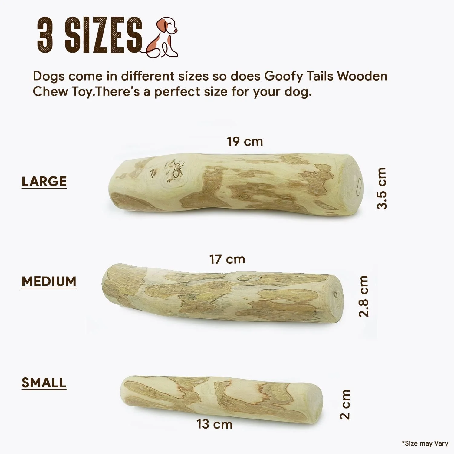 اسباب بازی های چوبی قهوه گوفی تیلز برای سگ ها | بدون تراشه، بدون کافئین | اسباب بازی طبیعی و ایمن برای توله سگ | جویدنی های مراقبت از دندان و آموزش برای سگ ها | اسباب بازی های بادوام بزرگ، 2 تکه