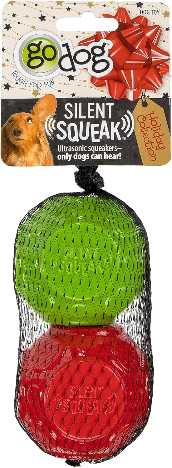 اسباب بازی سگ توپی بی صدای goDog (مجموعه 2 عددی تعطیلات، صدای فراصوت) - مجموعه 2 عددی، سبز و قرمز اسباب بازی سگ توپی بی صدای goDog (مجموعه 2 عددی تعطیلات، صدای فراصوت) - مجموعه 2 عددی، سبز و قرمز