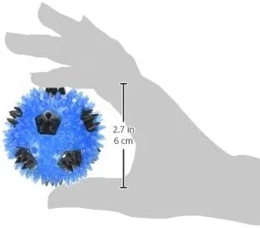 اسباب بازی سوت دار و چراغ دار توپ فوتبال گناسوم برای سگ ها، سایز کوچک، 2.5 اینچ - ارتقا سلامت دندان و لثه حیوان خانگی شما، رنگ ها متنوع