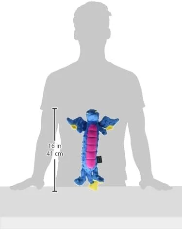 اسباب بازی سگ اژدهای لاغر پولیشی حباب دار goDog، فناوری محافظت در برابر جویدن - آبی، بزرگ