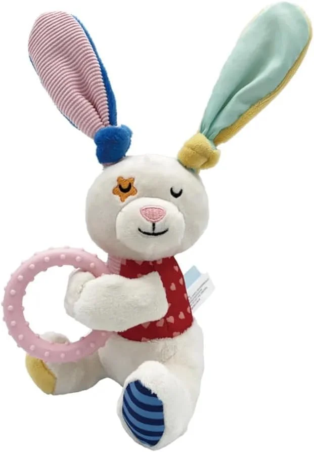 اسباب بازی سگ گیگوی مدل خرگوش پولیشی فرندز به همراه صدای جیر جیر، صدای خش خش و حلقه TPS سایز M (8566)