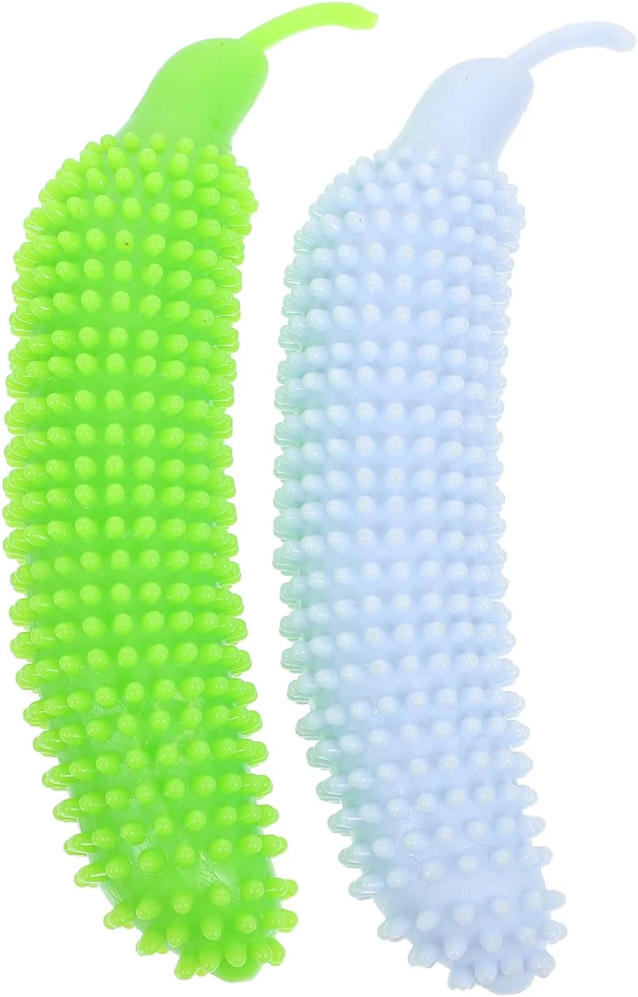 اسباب بازی دندانی سگ طرح خیار، مجموعه 2 عددی، مناسب جویدن، بازی، رنگ آبنباتی، تمیز کننده دندان، تمرین دندان، مناسب توله سگ و گربه