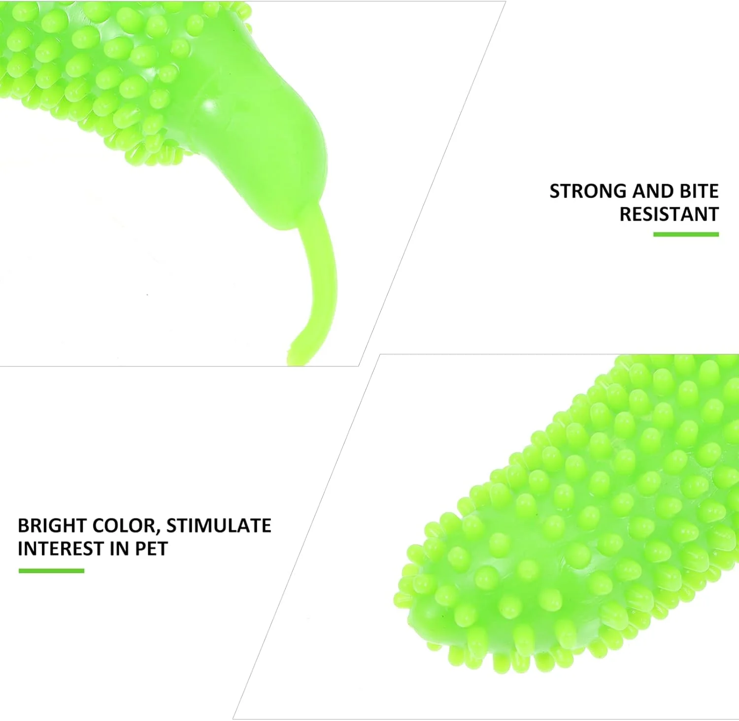 اسباب بازی دندانی سگ طرح خیار، مجموعه 2 عددی، مناسب جویدن، بازی، رنگ آبنباتی، تمیز کننده دندان، تمرین دندان، مناسب توله سگ و گربه