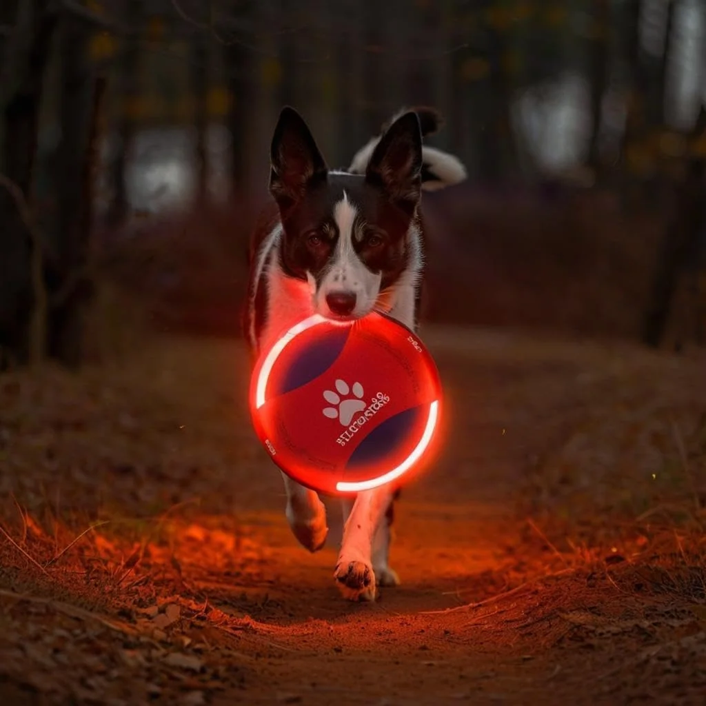 اسباب بازی فریزبی سگ LED، فریزبی درخشان، محصول درخشان و شارژی برای حیوانات خانگی