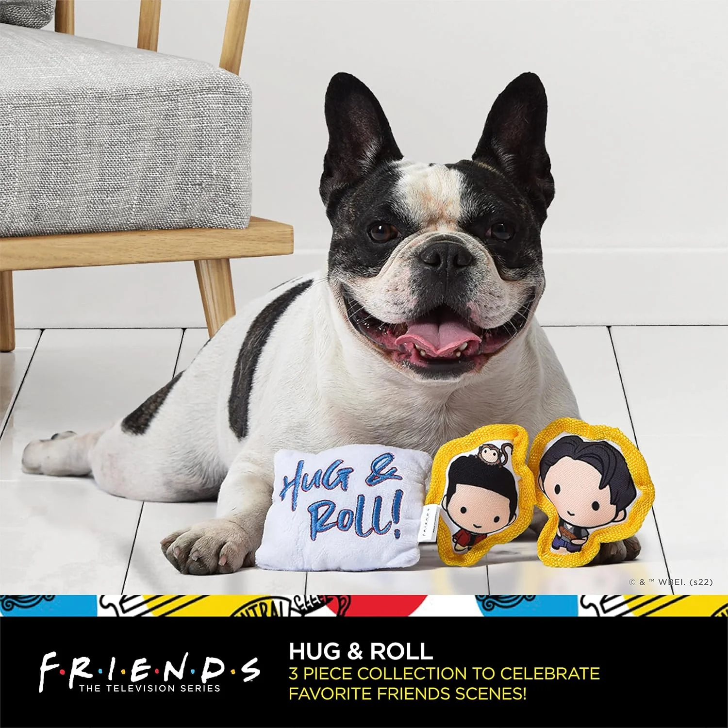 اسباب بازی سگ با طرح سریال تلویزیونی فرندز WB Friends: ست سه عددی اسباب بازی فشاری سگ با طرح روز ولنتاین | اسباب بازی سگ فرندز، سه عدد اسباب بازی پولیشی فشاری | اسباب بازی سگ فرندز با طرح "بغل و غلت"، شخصیت های عروسکی، اسباب بازی سگ با تم عشق